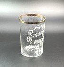 Pre Pro Braun Beer Etched Glass   Arnholt   Schaefer Brewing   Man Cave Bar Gift