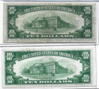 2  10 1934 Frn Lime Green Seals F   Xf   1- 5-1934a  Star Note F   1- 5-1934 Xf 