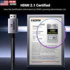 8k Hdmi 2 1 Cable 48gbps 6 6ft  Certified Ultra High Speed Hdmi Cord Aluminum  4