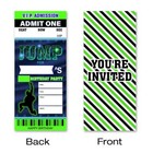 Jump Birthday Invitations Ticket Style Trampoline Party 20 With Envelopes
