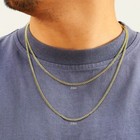 14k Yellow Gold 2 5mm Italian Cuban Curb Chain Link Necklace Mens Women 16 - 26 