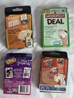4-pack Family Card Game Bundle New Monopoly Deal Scrabble Slam Uno Yahtzee - New