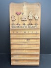 Perpetual Calendar Vintage Wooden Wall Birdhouse  this Place Is For The Birds 