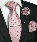  Plaid Checkered Ties For Men Necktie And Pocket Square With Tie Clip Rose Gold