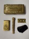 Vintage 1904 King Gillette Safety Razor Pocket Edition Gold Set With Blades
