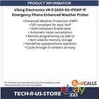 Viking Electronics Vk-e-1600-65-ipewp Ip Emergency Phone Enhance Weather Protect