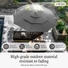 10ft 3 Tier Outdoor Patio Umbrella Market Sun Shade Steel Tilt W  Crank Outdoor