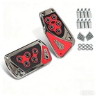 Car Pedal Pads  Anti-slip Design  Automatic Transmission Brake And 2 Pcs Red