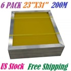 Pick-up 6pcs 23  X 31  Aluminum Frame Silk Screen Printing Screens 200 Mesh