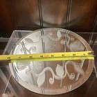 Vtg 2004 Frosted Etched Roses Mirror Display Vanity Dresser Perfume Tray 8    Flaw