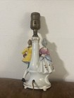 Antique 1940s Porcelain Victorian Renaissance    Table Lamp Light Occupied Japan
