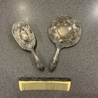 Vintage Silver Place Vanity Set   Brush Comb And Mirror 