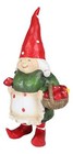 Whimsical Garden Mrs Gnome Grandmother With Toadstool Mushrooms Basket Statue