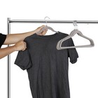 Velvet Hangers 100pack Grey Non-slip Flocked Felt Clothes Hangers W  Swivel Hook