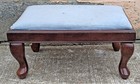 Vintage Wood Wooden Bombay Kneeling Bench Foot Stool Ottoman Fabric Seat Cushion