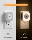 6 Pack Led Night Light Auto On Off Dimmable Plug In Wall Sensor Lamp Home   