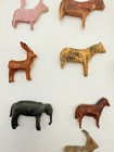 Lot Of 10 Antique German Erzgebirge Carved Wood Animals Miniature Toys