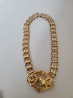 Vintage Gold-tone Art Deco Choker Necklace 15 