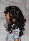 Kemper Annelise Doll Wig Size 12 13 Medium Brown Long Curls Synthetic Mohair Nwt