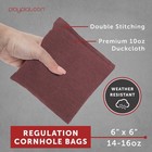 Weather Resistant Cornhole Bean Bags Set Of 8 - Burgundy   Gold