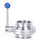 3  Butterfly Valve Tri Clamp Sanitary Stainless Steel Tri Clamp Butterfly Valve