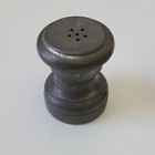 Vintage Italian Pewter Salt   Pepper Shakers 2-piece Set