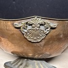 Vintage Large Brass Copper Compote Centerpiece Bowl