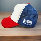 Pabst Blue Ribbon Trucker Hat Adult Red Blue Pbr Logo Snapback Baseball Cap New