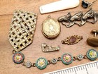 Vintage Antique Victorian Art Deco Craft Broken 10 Piece Jewelry Making  Lot  1