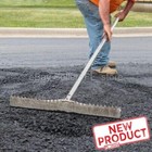 36 Inch Magnesium Asphalt Rake Lute 37-tine W  84 Inch L Handle Lightweight New