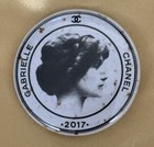 Chanel Gabrielle 2017 Vip Gift Set Of 2 White Pin Brooches Collectable   Pouch