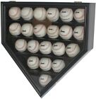 21 Baseball Display Case Wall Cabinet Holder Shadow Box Lock Acrylic Door Rack