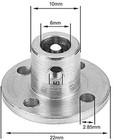 4pcs 6mm Flange Coupling Connector  Rigid Guide Model Coupler 6mm  Silver 