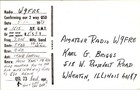 1973 Wb9ety Qsl Card Brookfield Il Professional Loafers Club To W9fre Ham Radio
