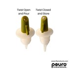 Pouro Bottle Pourer Spout  Twist-to-open For Oil  Vinegar  Liquor  Wine  Bpa-fre