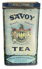 Rare Minty Clean Savoy Tea Tin Chicago Ill Japan India Scene Vtg Usa Advertising