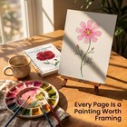 Watercolor Workbook For Adults  Beginner Flower Coloring Book