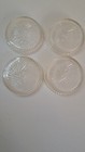 Set Of 4 Vintage Clear Lead Crystal Coasters