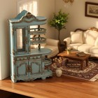 1 12 Scale Cabinet Realistic Feature Miniature Wooden Cupboard Ornate Design