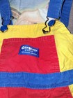 Vintage Oshkosh Bgosh Kids Colorblock Shortalls Red Yellow Blue Toddler Size 2t