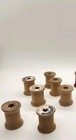 14 Vintage Antique Wooden Wood Spools Thread Coats   Clark  Belding  Red And Tan