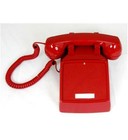 Cortelco 2500ndl-rd 250047-vba-ndl Red Desk Telephone No Dial