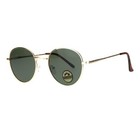 Polarized Lens Sunglasses Vintage Fashion Round Light Metal Frame Uv400