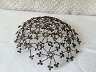 Metal Filigree Decorative Bowl  Intricate Floral Design