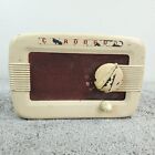 Coronado Tube Radio Model 43-8201 Am Vintage 1950 s Mid Century White Works