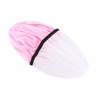 Double Layer Waterproof Fabric Pure Color Shower Cap Women Elastic Hair Care Hat