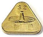 2015 Cook Islands 2 Dollars Triangle Coin Kumete Mortar   Pestle
