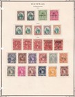 Guatemala 1871-1900 Collection On 5 Album Pages Sc 1 To 107 Mint used Scv 1 215
