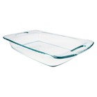 Pyrex C-233 Easy Grab  3qt  Clear Glass Baking Dishes  4-pack 