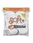 No Nonsense Womens Cushion No Show Sock 8 Pair Pack 4-10 White - 8 Pair Pack